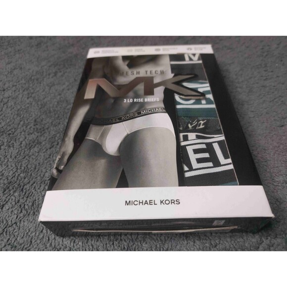 MK Michael Kors Mesh Tech 3 Pack Low Rise Briefs Men's Pouch Underwear New Large - Picture 3 of 5